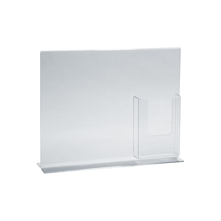 Azar Displays Double-Foot Sign Holder w/ Trifold Pocket Overall Size: 14"Wx11"H, PK2 252053